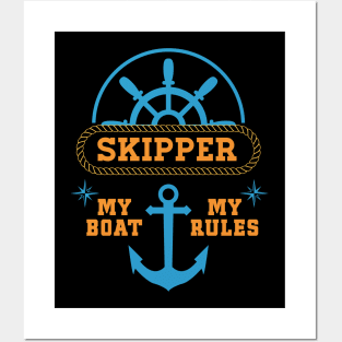 My Boat My Rules Super Cool Gift for the Sea Captains and Ship owners Posters and Art